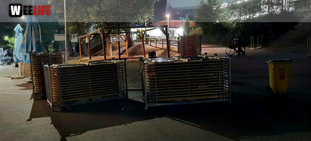 Hofer Volksfest 2022 Abbau 7.8.22 8.8.22