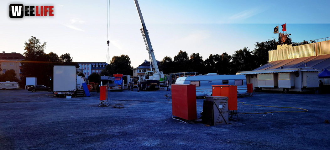 Hofer Volksfest 2022 Abbau 7.8.22 8.8.22