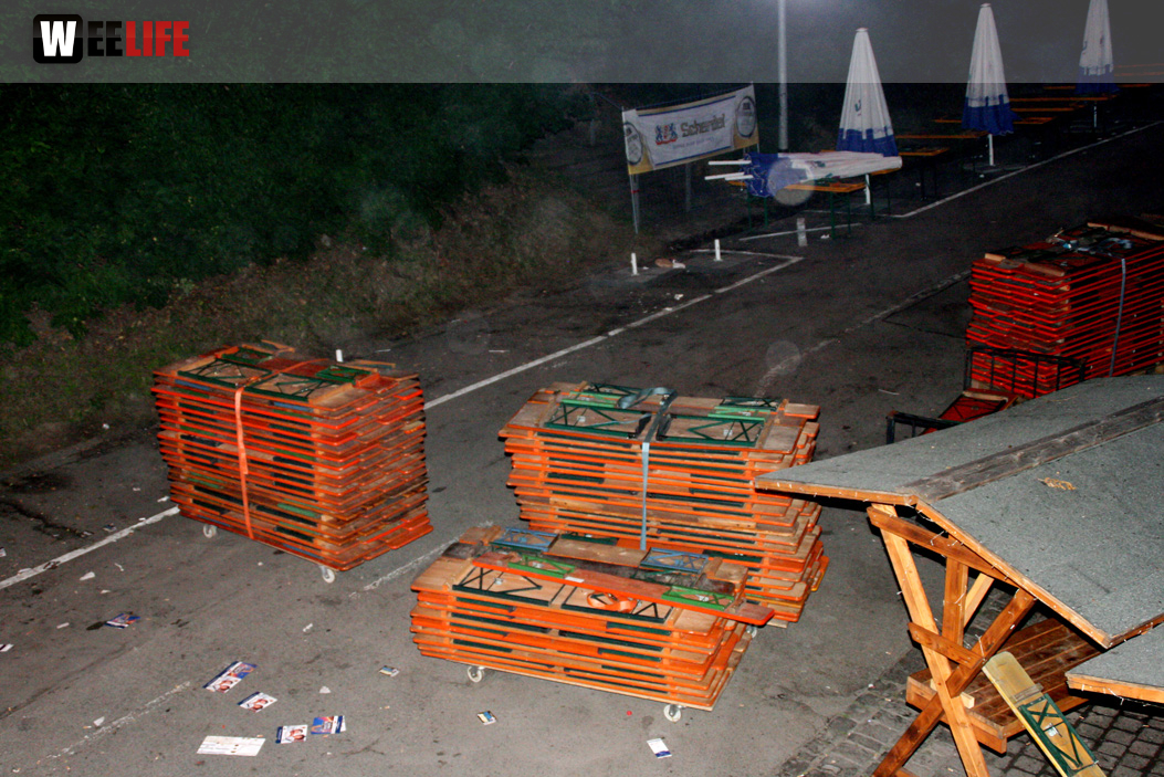 Hofer Volksfest 2013 - letzter Tag Nacht Abbau 