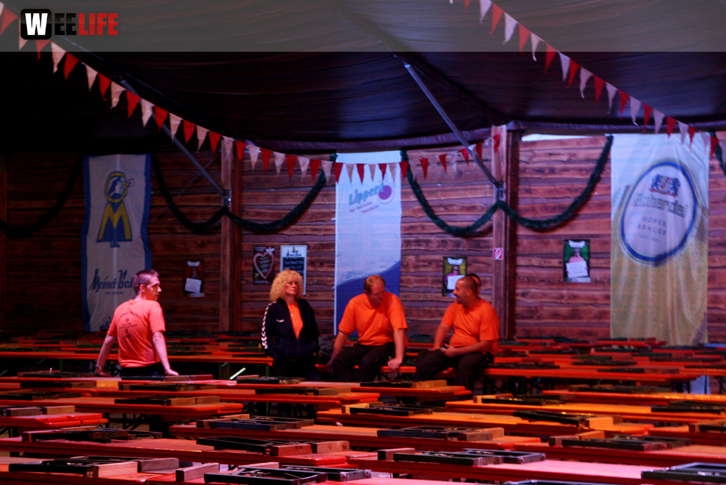 Hofer Volksfest 2013 - letzter Tag Nacht Abbau 