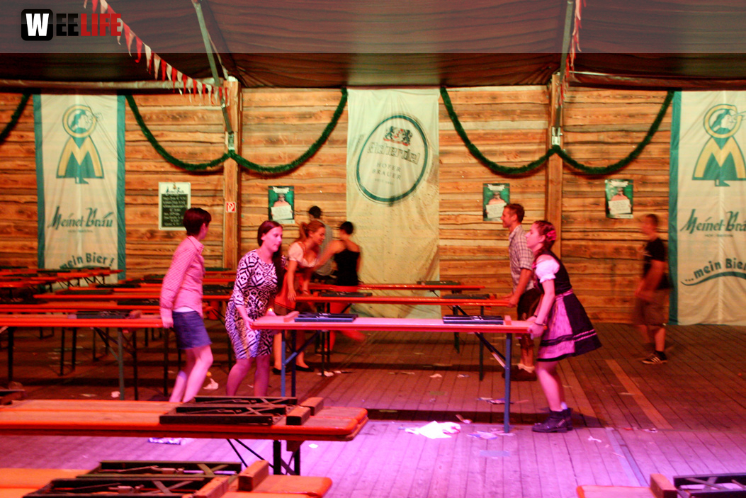 Hofer Volksfest 2013 - letzter Tag Nacht Abbau 