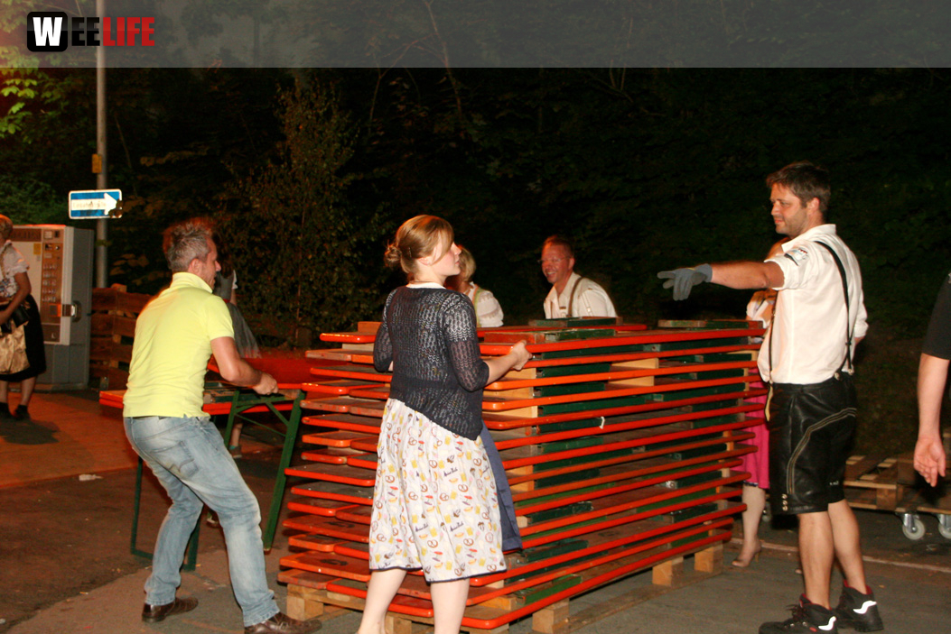 Hofer Volksfest 2013 - letzter Tag Nacht Abbau 