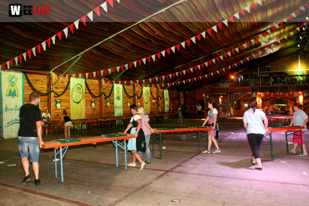 Hofer Volksfest 2013 - letzter Tag Nacht Abbau 