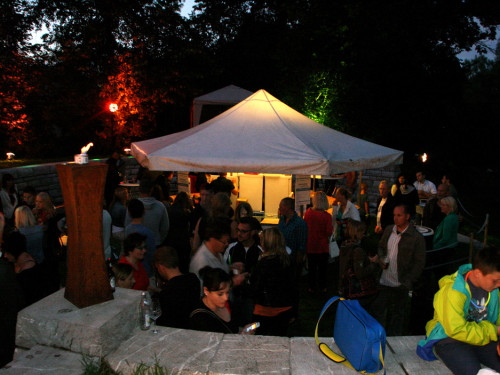 Saaleauenfest 2013 Abends Festbetrieb mit Wee Bush – Foto 48