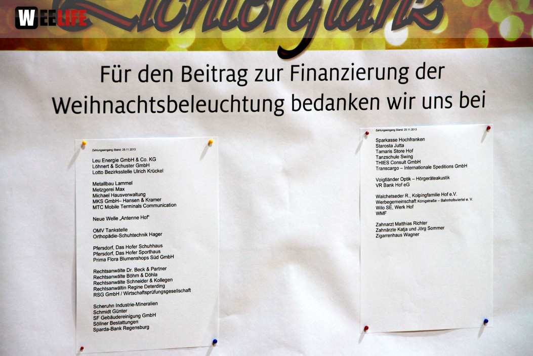 Empfang der Sposoren - Hof im Lichterglanz