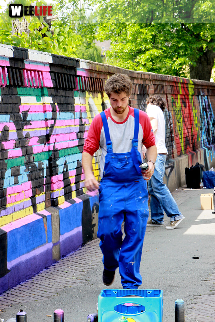 Hoftex Graffiti Die Mauer muss Bunt