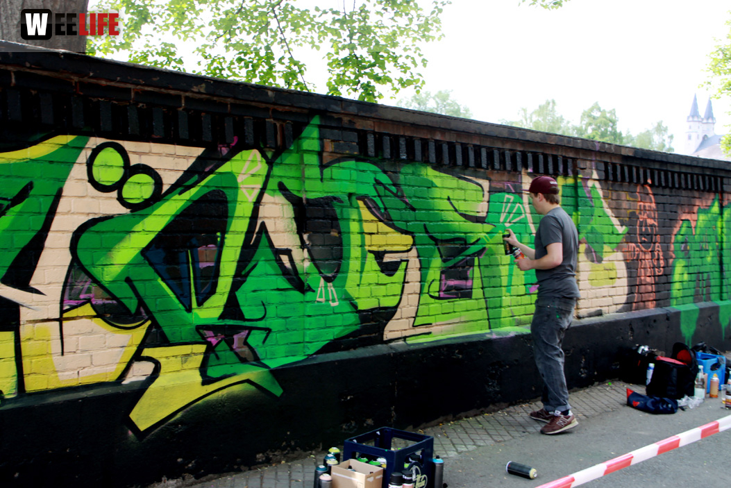 Hoftex Graffiti Die Mauer muss Bunt
