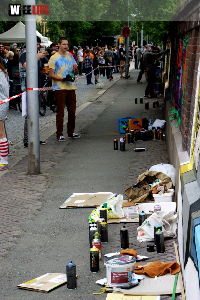 Hoftex Graffiti Die Mauer muss Bunt