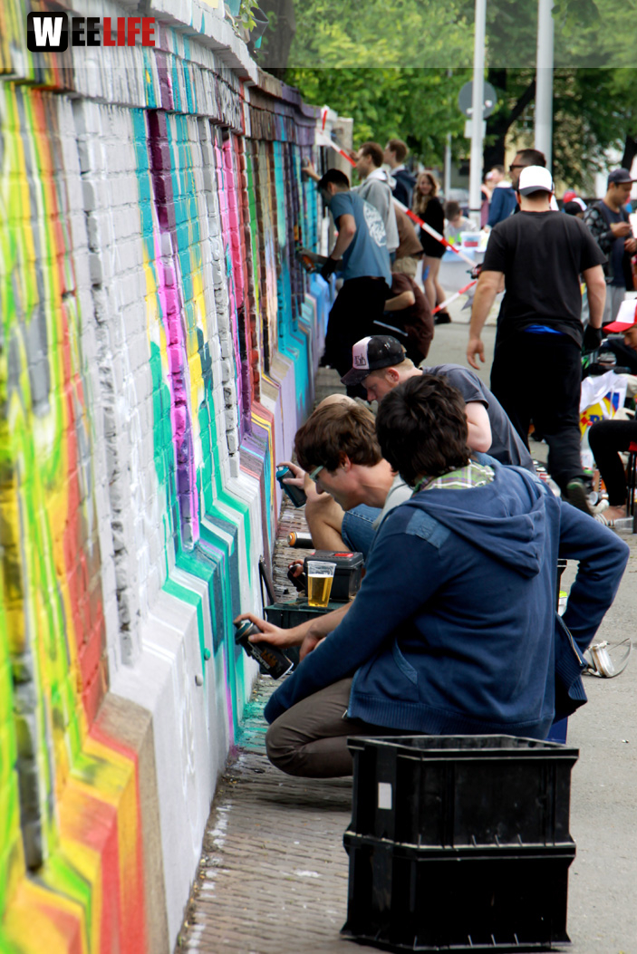 Hoftex Graffiti Die Mauer muss Bunt