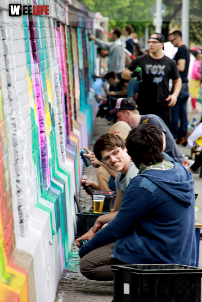 Hoftex Graffiti Die Mauer muss Bunt