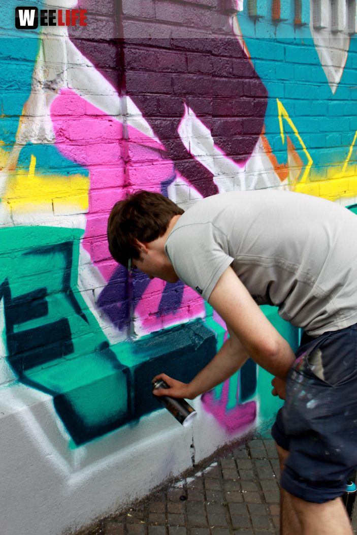 Hoftex Graffiti Die Mauer muss Bunt
