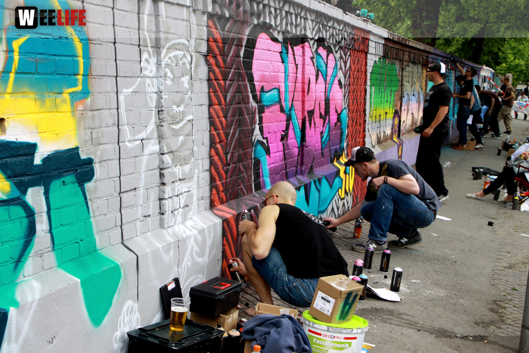 Hoftex Graffiti Die Mauer muss Bunt