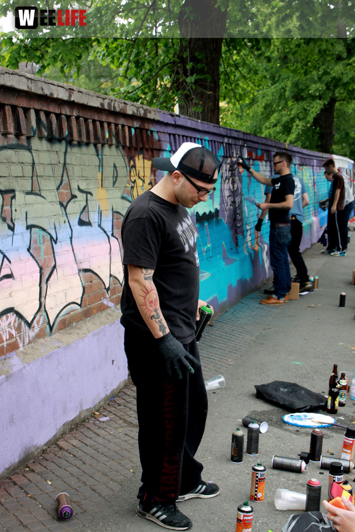 Hoftex Graffiti Die Mauer muss Bunt