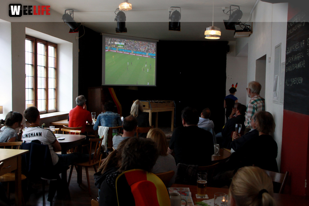 Public Viewings Fussball WM Deutschland USA 26.6.2014 Kneipen