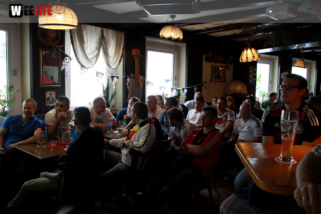 Public Viewings Fussball WM Deutschland USA 26.6.2014 Kneipen