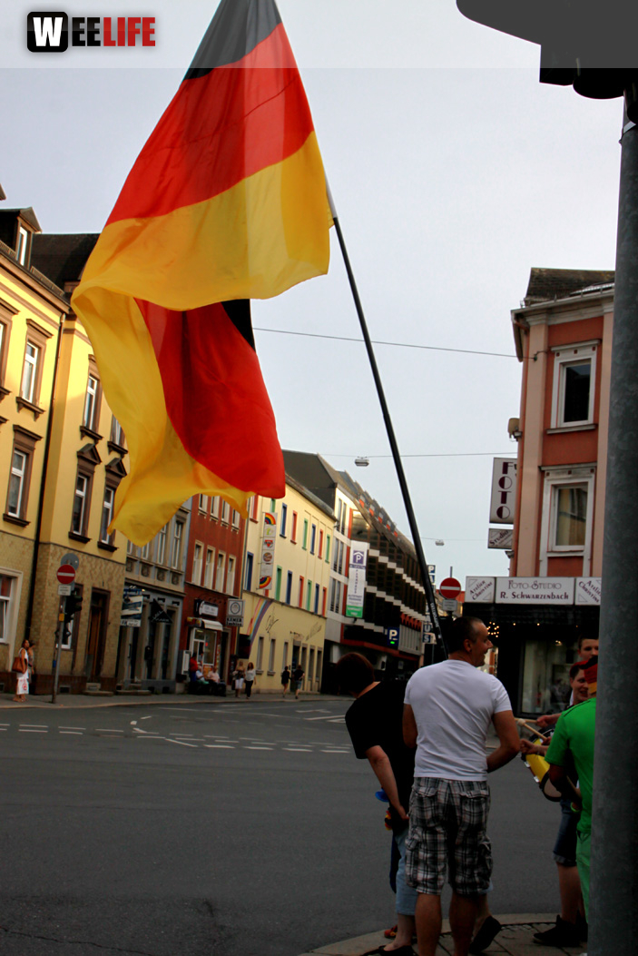 Public Viewings Fussball WM Viertelfinale Deutschland Frankreich 4.7.2014 Autokorso