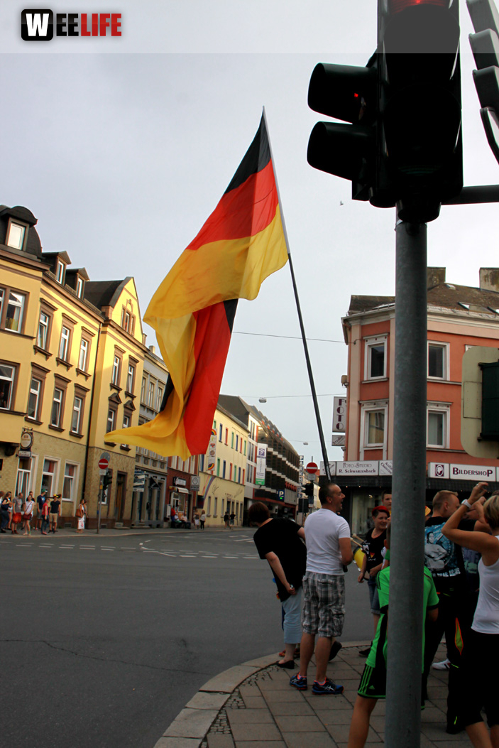 Public Viewings Fussball WM Viertelfinale Deutschland Frankreich 4.7.2014 Autokorso