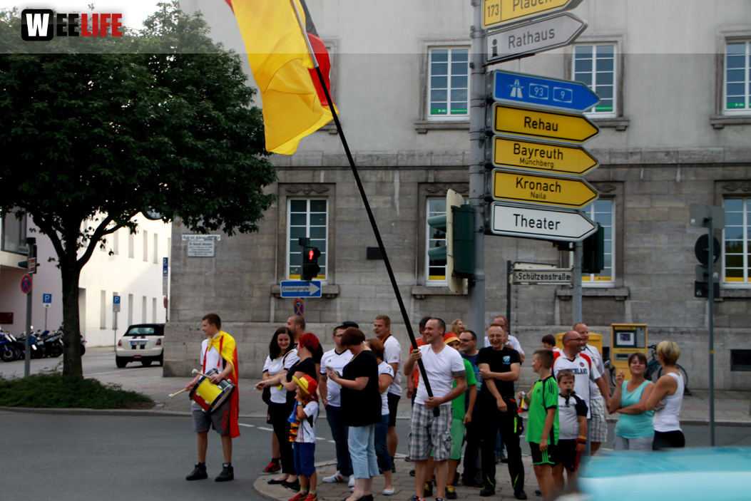 Public Viewings Fussball WM Viertelfinale Deutschland Frankreich 4.7.2014 Autokorso