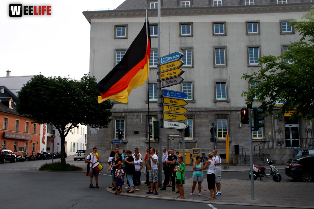 Public Viewings Fussball WM Viertelfinale Deutschland Frankreich 4.7.2014 Autokorso