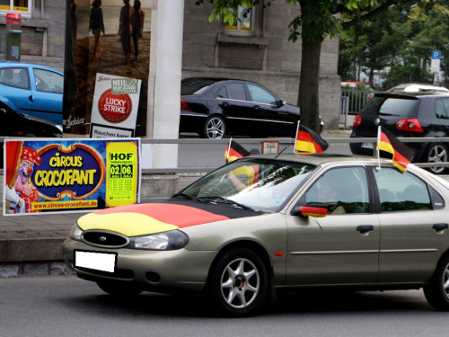 Public Viewings Fussball WM Viertelfinale Deutschland Frankreich 4.7.2014 Autokorso – Foto 21