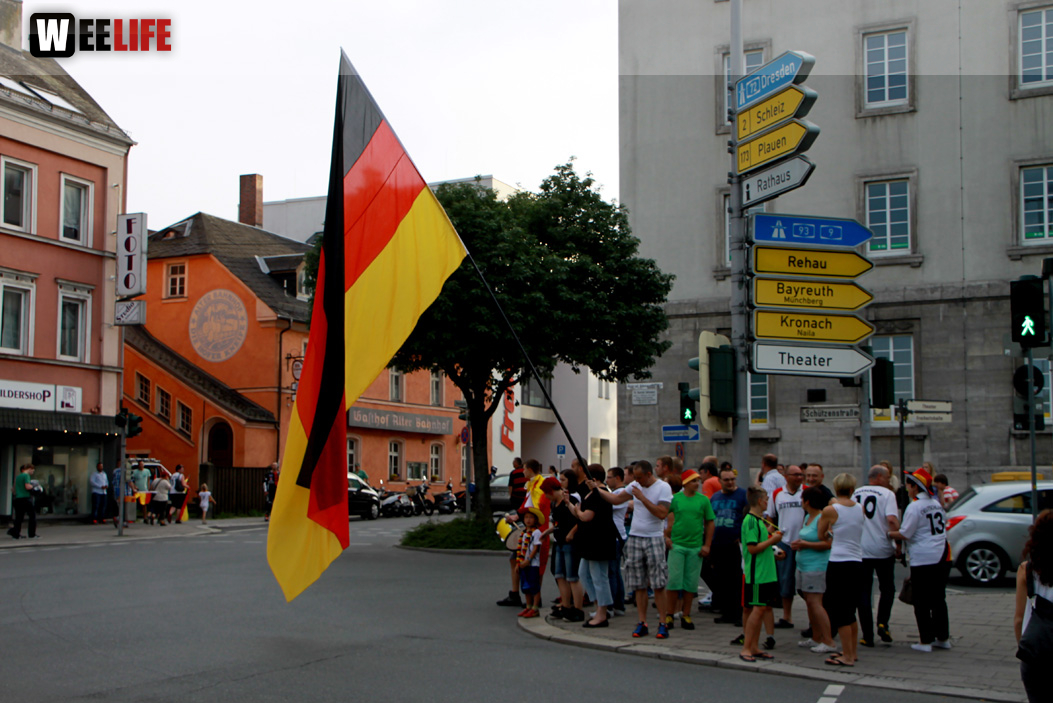 Public Viewings Fussball WM Viertelfinale Deutschland Frankreich 4.7.2014 Autokorso