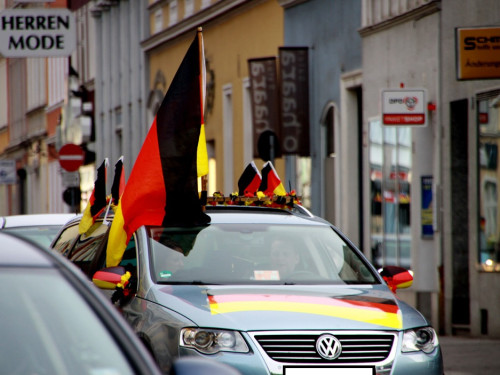 Public Viewings Fussball WM Viertelfinale Deutschland Frankreich 4.7.2014 Autokorso – Foto 56
