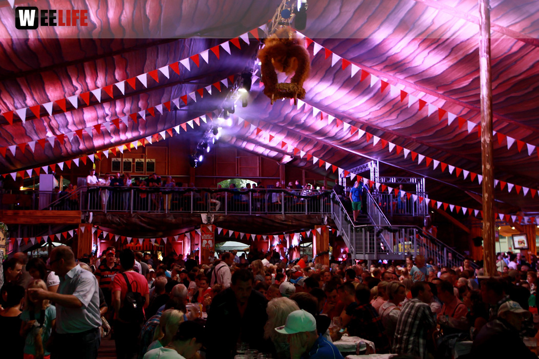 Hofer Volksfest 2014 Abends mit den Stieflziacha