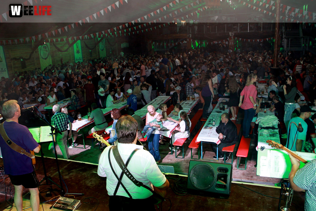 Hofer Volksfest 2014 Abends mit den Stieflziacha
