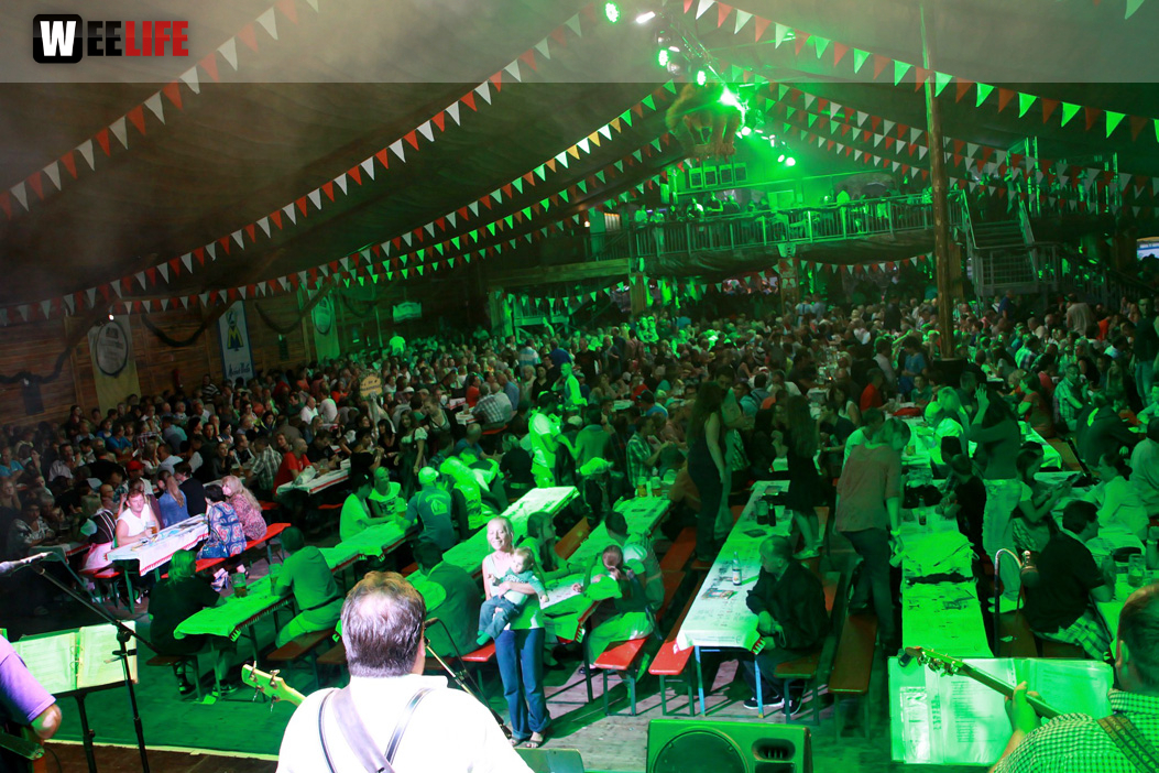Hofer Volksfest 2014 Abends mit den Stieflziacha