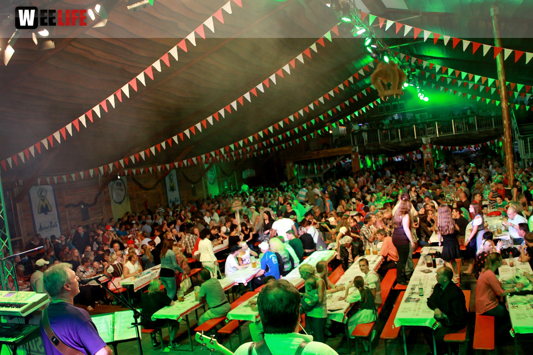 Hofer Volksfest 2014 Abends mit den Stieflziacha
