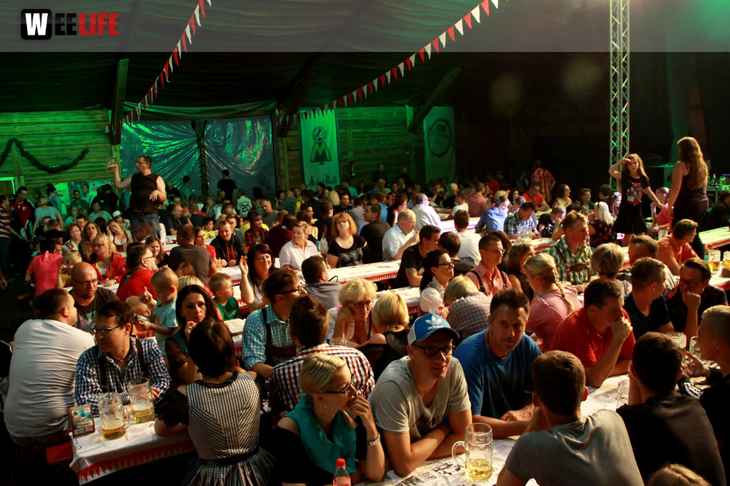 Hofer Volksfest 2014 Abends mit den Stieflziacha