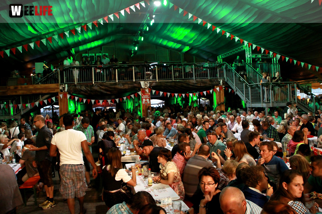 Hofer Volksfest 2014 Abends mit den Stieflziacha