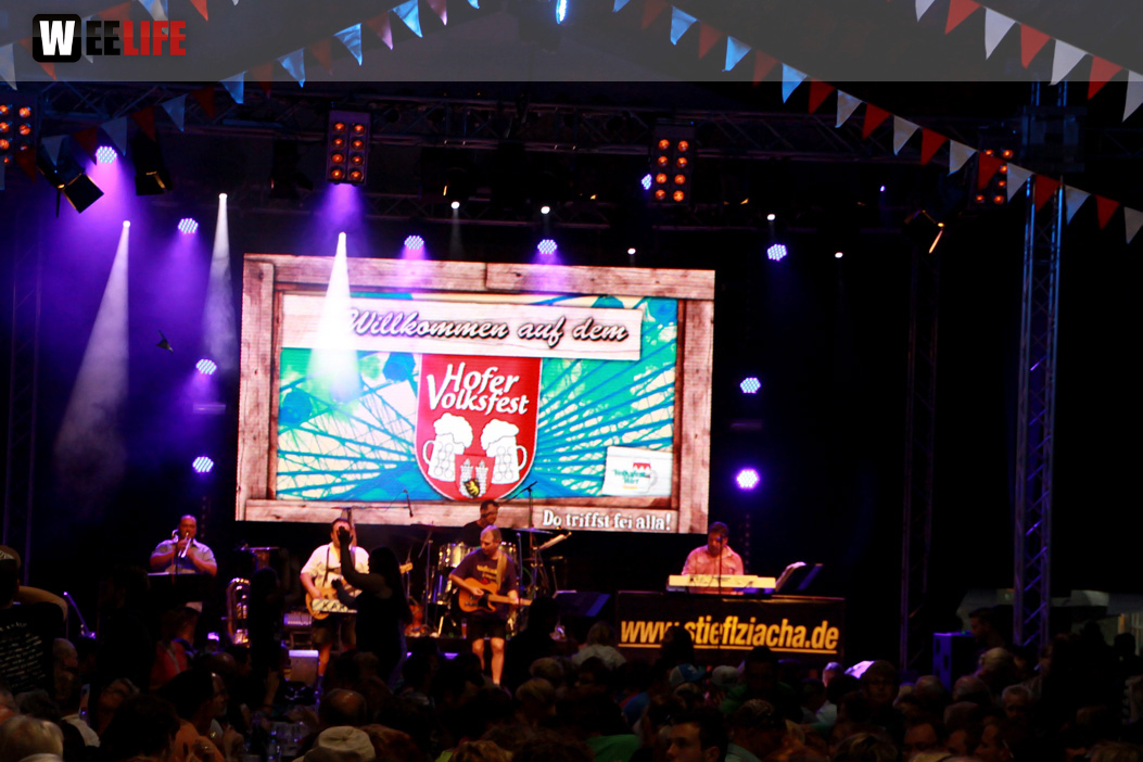 Hofer Volksfest 2014 Abends mit den Stieflziacha