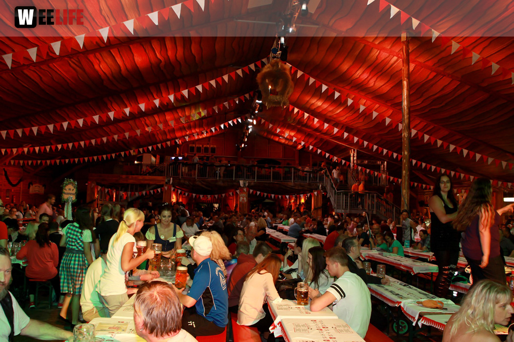 Hofer Volksfest 2014 Abends mit den Stieflziacha