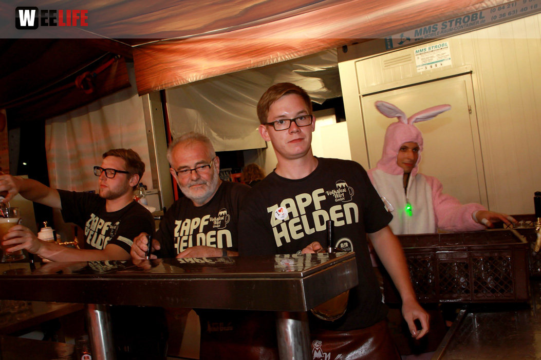 Hofer Volksfest 2014 Abends mit den Stieflziacha