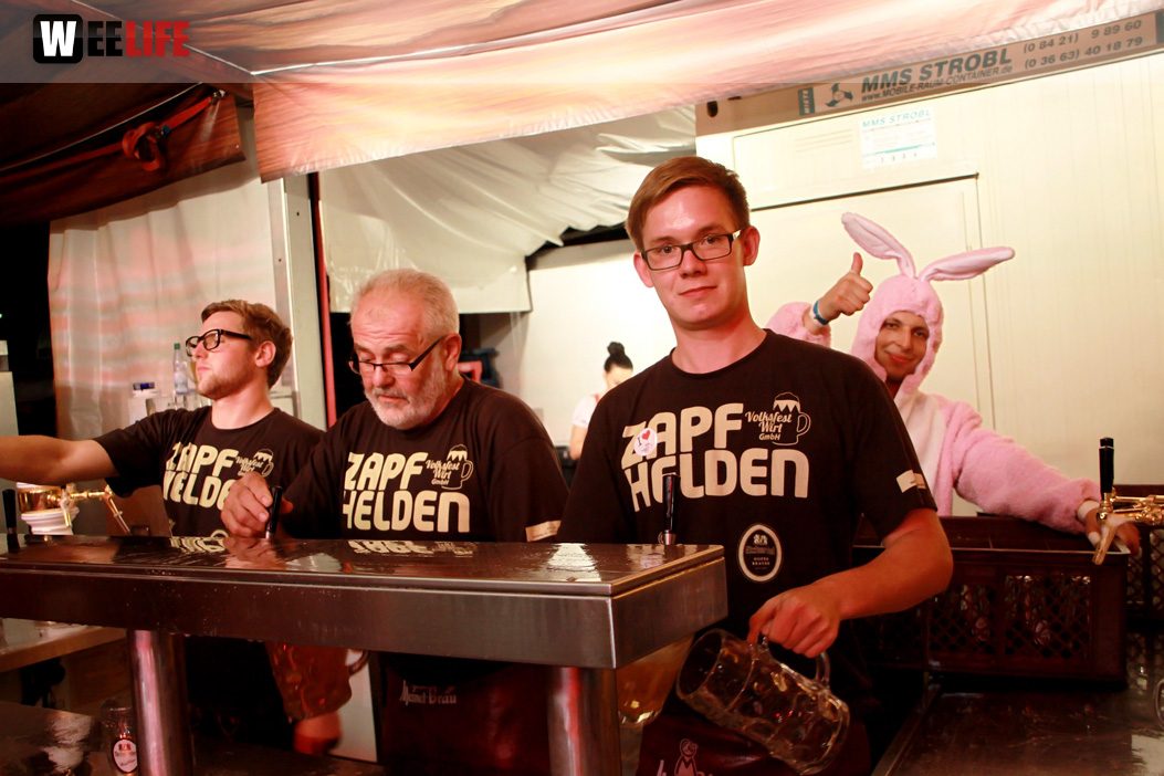 Hofer Volksfest 2014 Abends mit den Stieflziacha