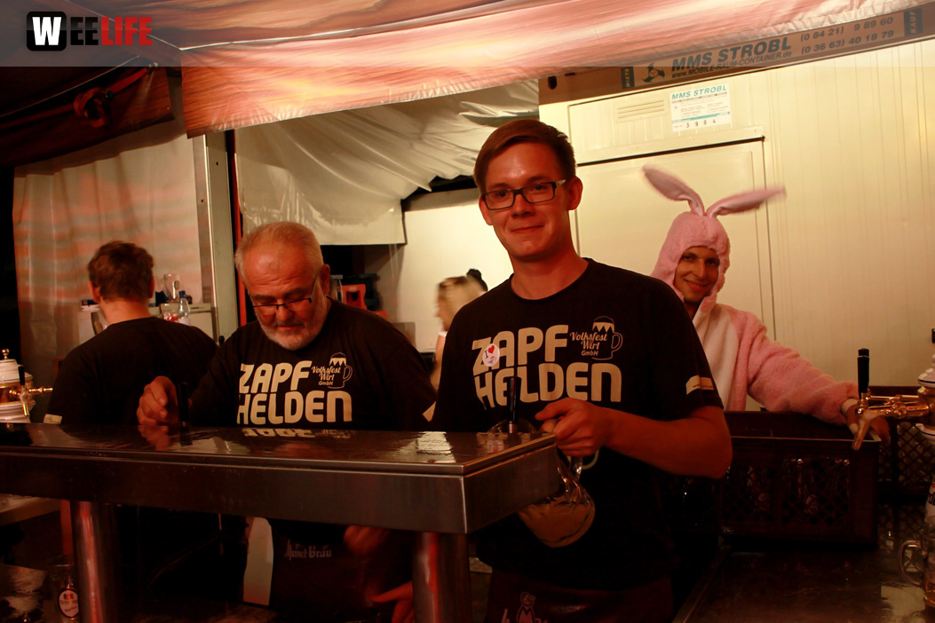 Hofer Volksfest 2014 Abends mit den Stieflziacha