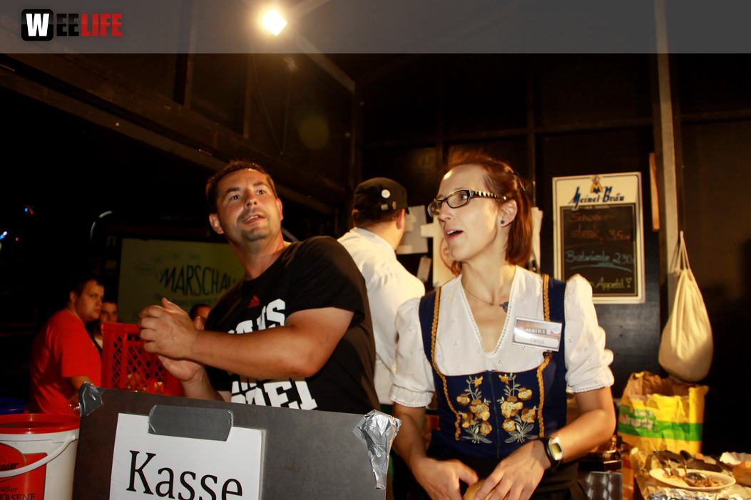 Hofer Volksfest 2014 Abends mit den Stieflziacha