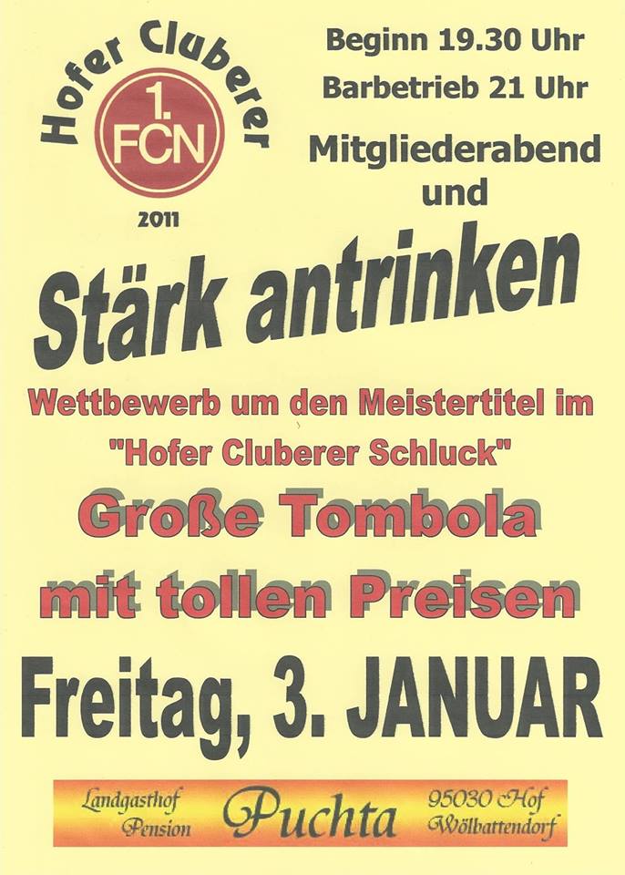 Fotos dieser Veranstaltung: Stärk antrinken der Hofer Cluberer