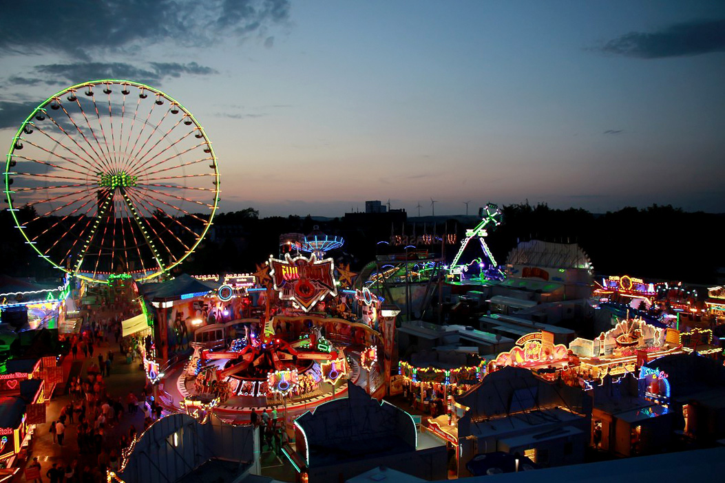 Hofer Volksfest 2017 bei Nacht