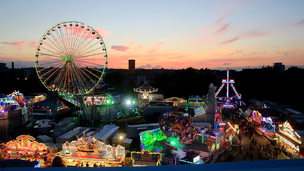 Hofer Volksfest 2017 bei Nacht